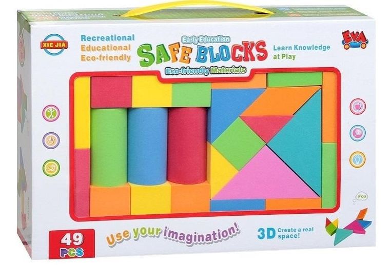 W&K, klocki piankowe, 49 elementów