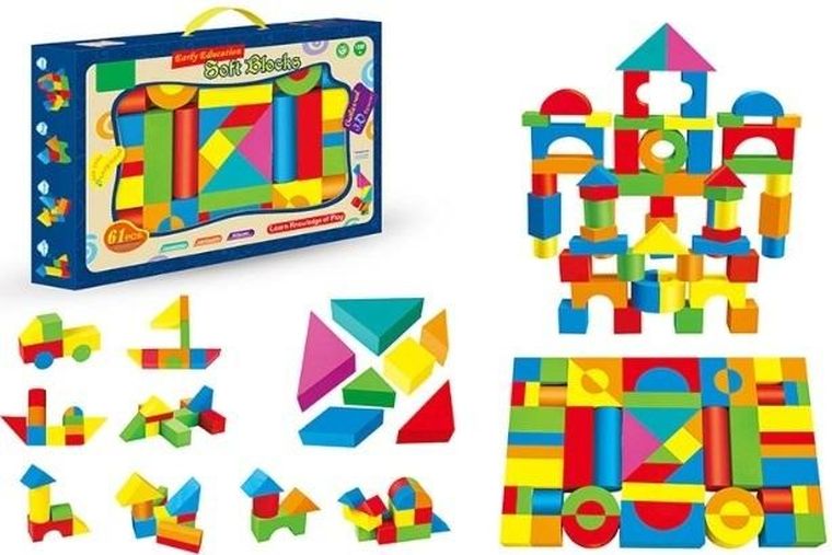 W&K, klocki piankowe, 64 elementy