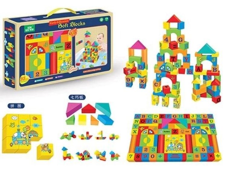 W&K, klocki piankowe, 93 szt.