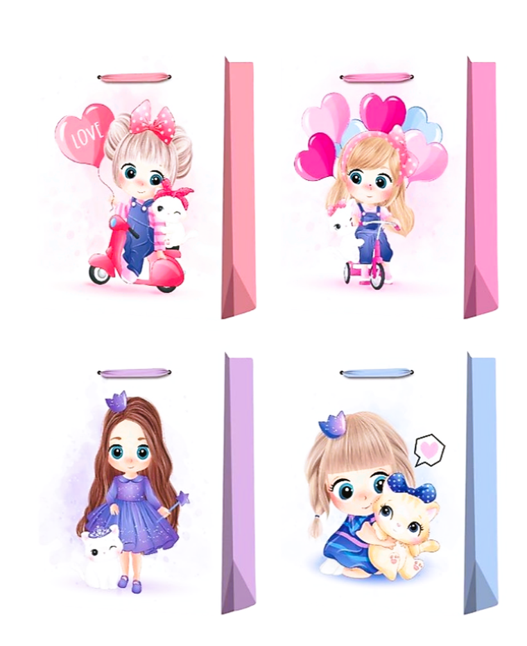 W&K, torebka prezentowa, 40-30-20 cm, zestaw 4 szt.