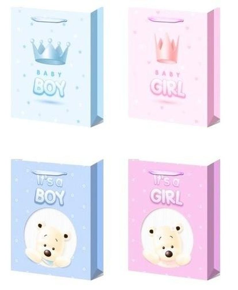 W&K, torebka prezentowa, Baby girl boy, M, 1 szt.