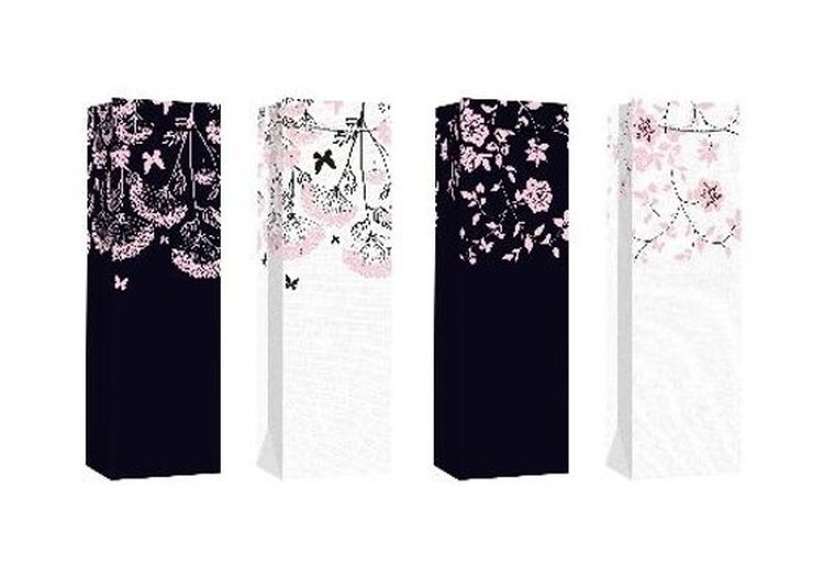 W&K, torebka prezentowa, Kwiaty, 12-35-9 cm