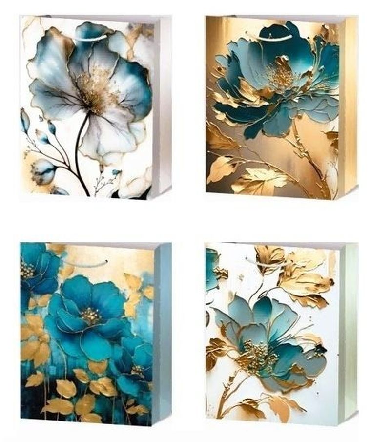 W&K, torebka prezentowa, Kwiaty, L, 1 szt.