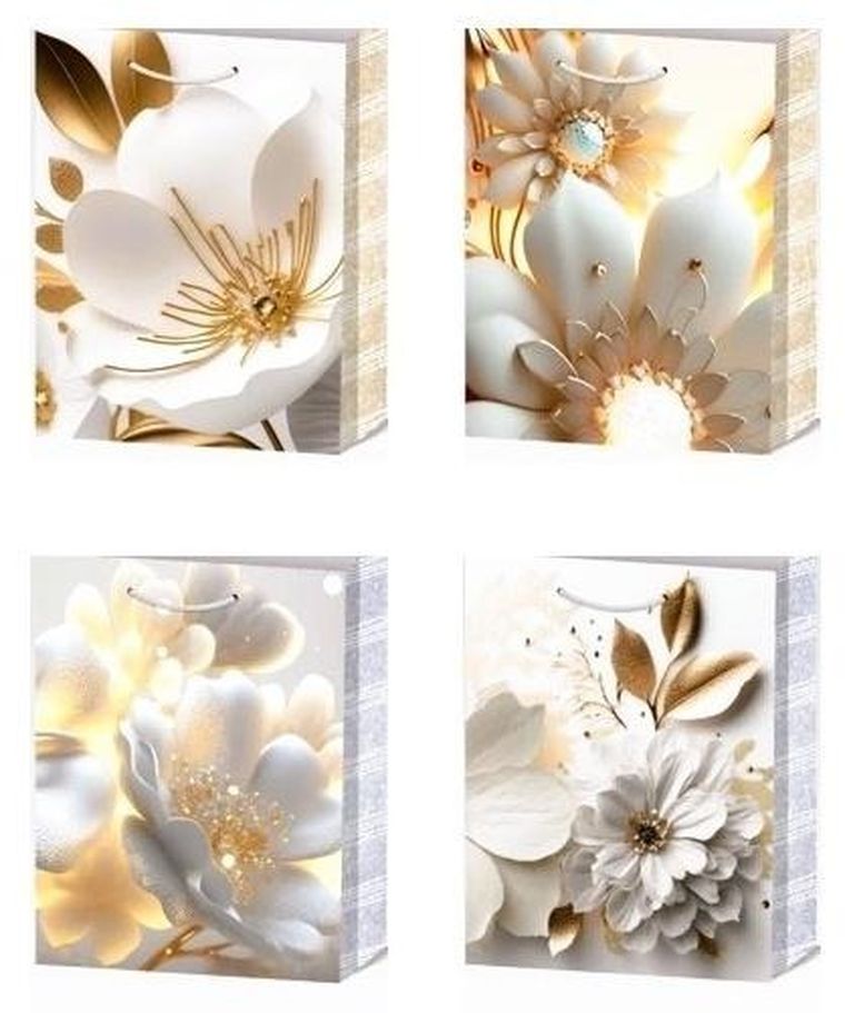 W&K, torebka prezentowa, Kwiaty, M, 1 szt.