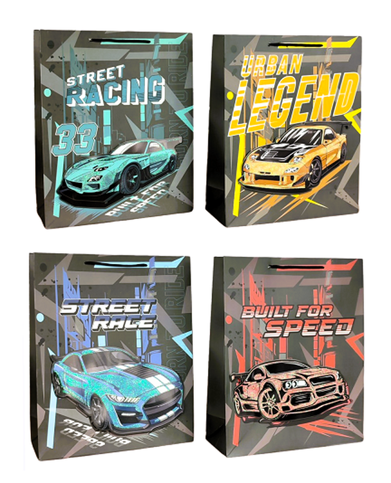 W&K, torebka prezentowa, Pojazdy, 32-26-10 cm