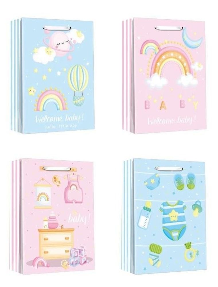 W&k, torebka upominkowa, Baby, 23-18-8 cm, 1 szt.