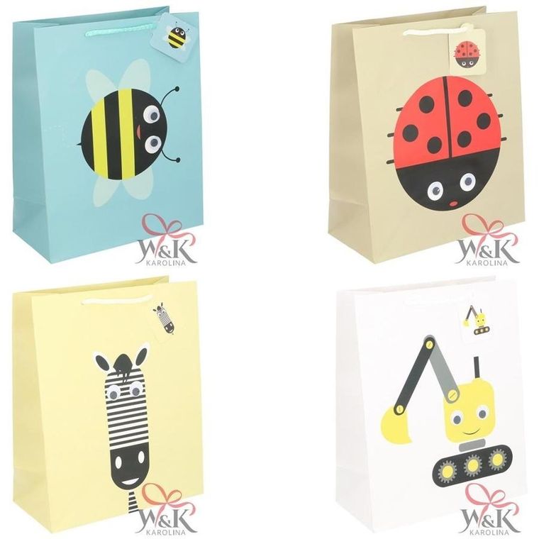 W&K, torebka upominkowa, Oczy 3D, rozmiar S, 1 szt.