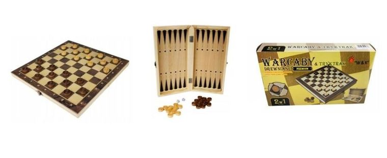 W&K, Warcaby, drewniana gra logiczna