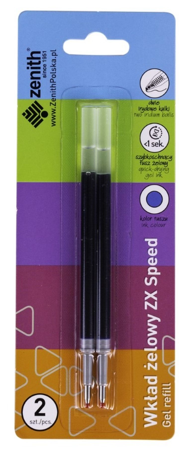 Wkłady do długopisów ZX Speed - 2 szt. na blistrze