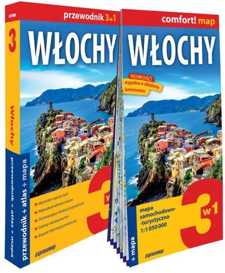 Włochy 3w1. Przewodnik + atlas + mapa