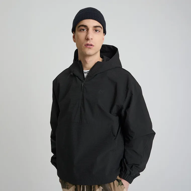 Wodoodporna kurtka anorak z kapturem o kroju boxy NOWEAR