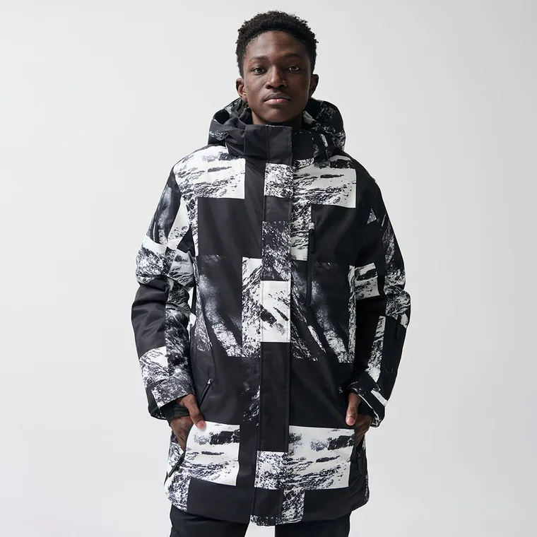 Wodoszczelna kurtka narciarska unisex oversize z kapturem NOWEAR