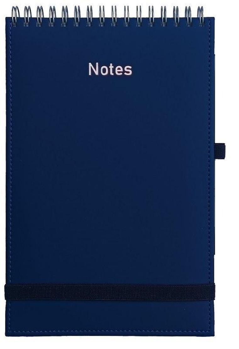 Wokół Nas, Vivella, notes A5, na spirali, z gumką, granatowy, 1 szt.