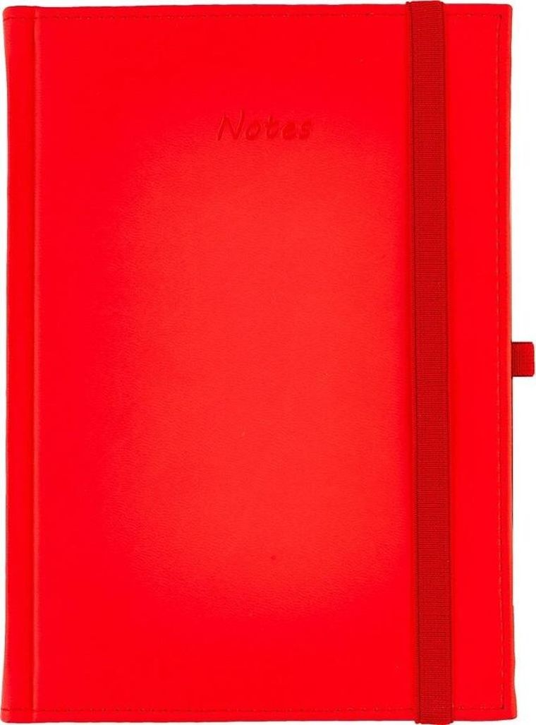 Wokół Nas, Vivella, notes A5 z gumką, kratka, czerwony, 1 szt.