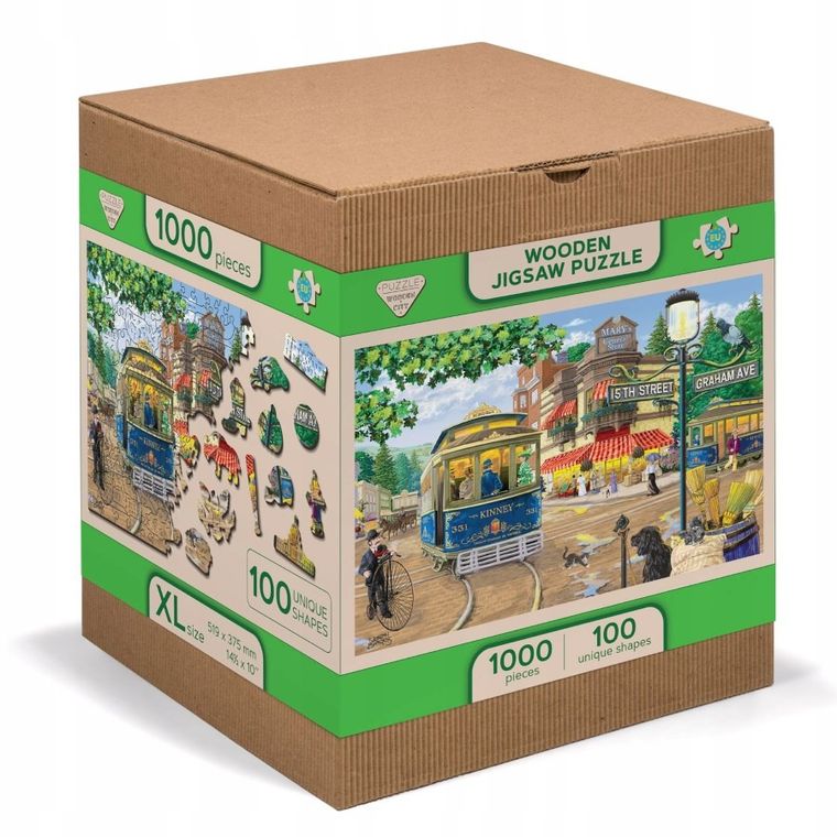 Wooden.City, Wiktoriańska ulica, drewniane puzzle z figurkami, 1010 elementów