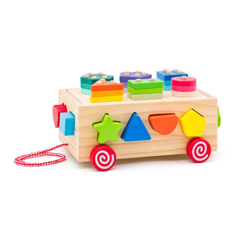 Woody, wózek z klockami, sorter kształtów