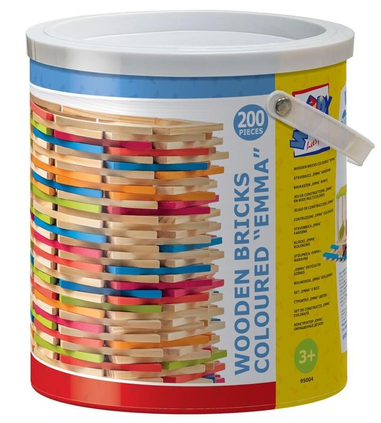 Woodyland, drewniane klocki konstrukcyjne, 200 elementów