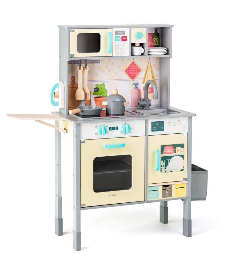 Woodyland, Mia, kuchnia z akcesoriami, drewniana, 68-52-15 cm