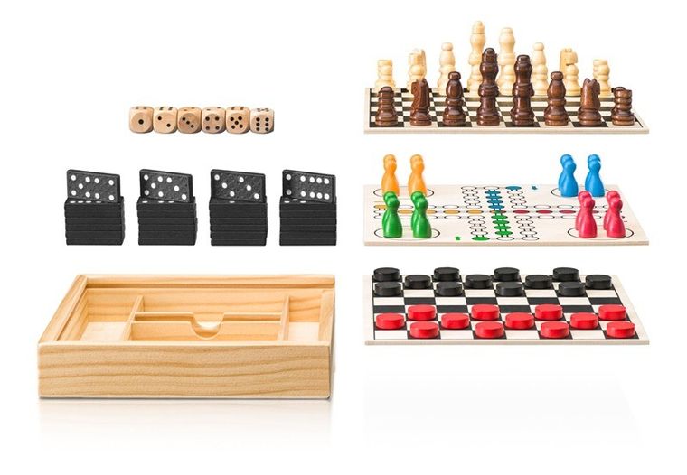 Woodyland, zestaw drewnianych gier familijnych 5w1