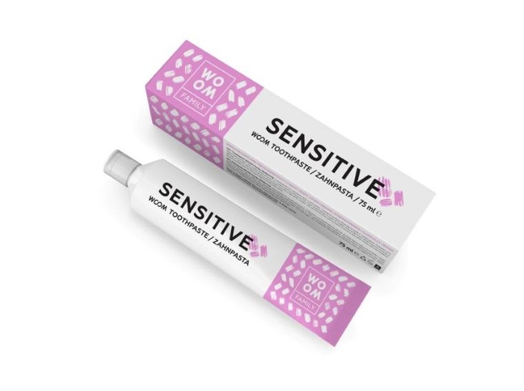 WOOM, Family Sensitive, pasta łagodząca wrażliwość zębów i dziąseł, 75 ml