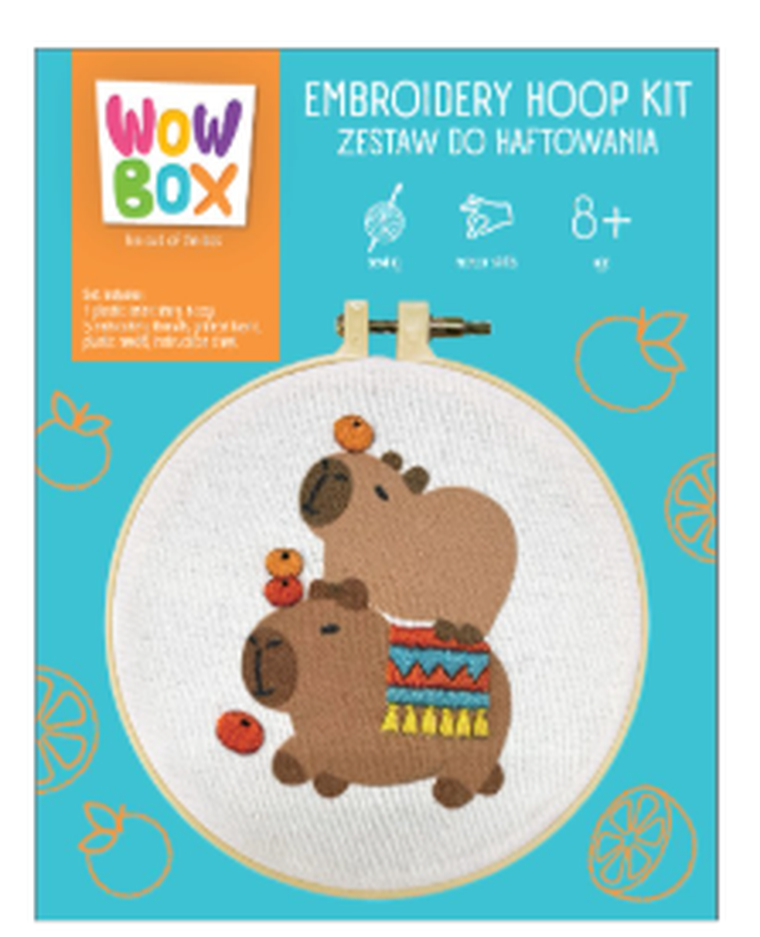 Wow Box, zestaw do haftowania, Radosne kapibary