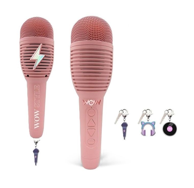 WOW Generation, mikrofon karaoke bluetooth, zestaw z zawieszką, USB