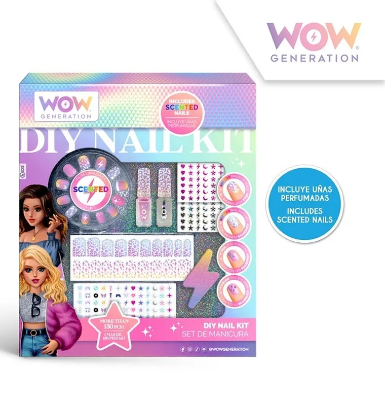 WOW Generation, zestaw do manicure z pachnącymi tipsami