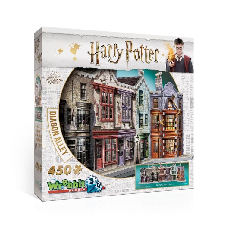 Wrebbit, Harry Potter, Diagonal Alley, puzzle 3D, 450 elementów