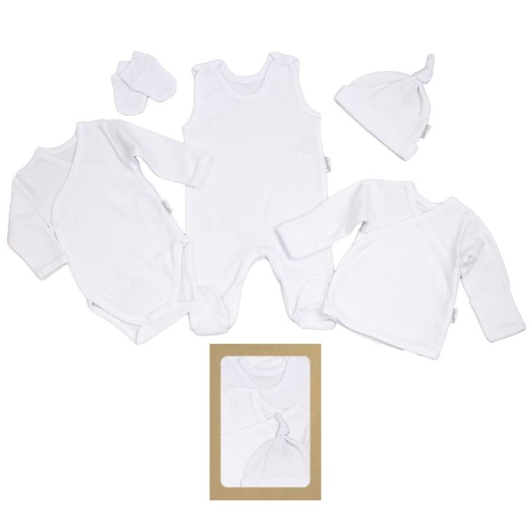 Wyprawka niemowlęca, biała, 5 elementów, Nicol