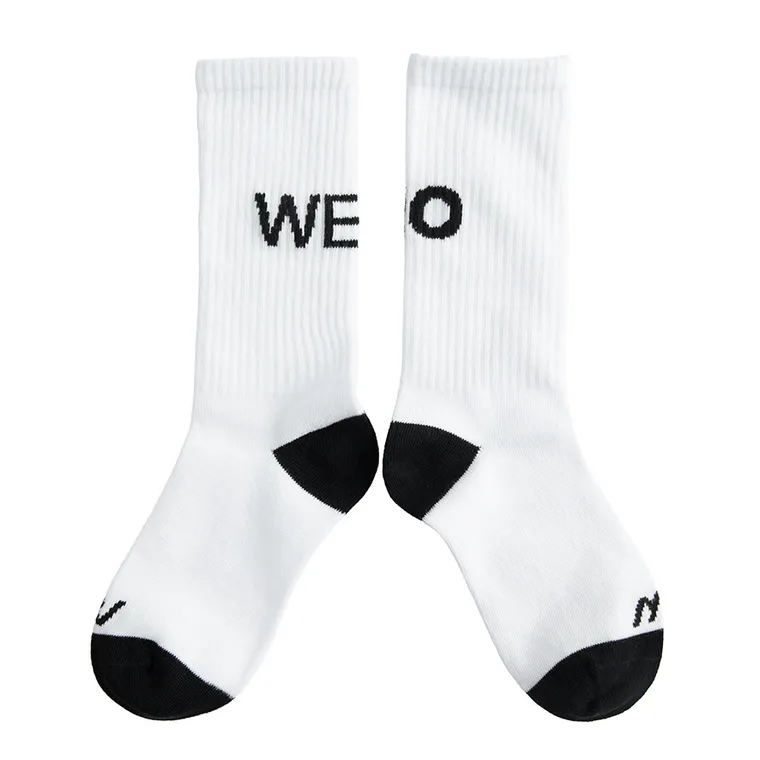 Wysokie białe skarpetki unisex NOWEAR