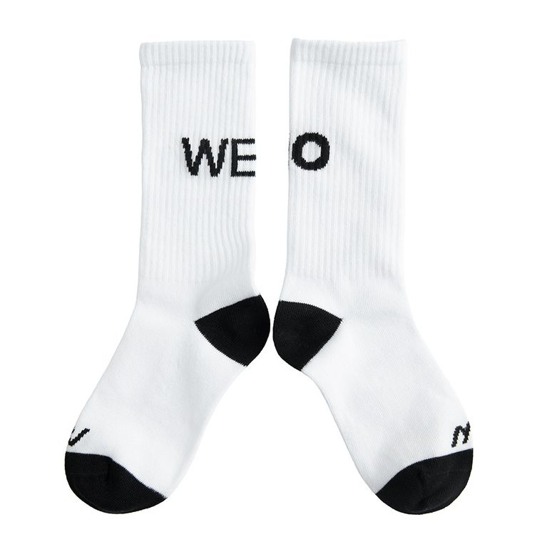 Wysokie białe skarpetki unisex NOWEAR