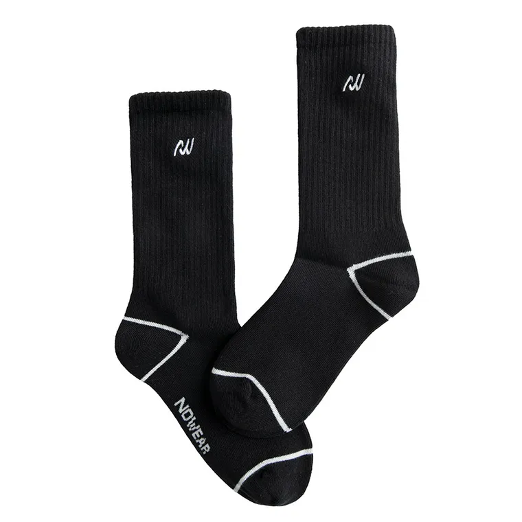 Wysokie czarne skarpetki unisex NOWEAR