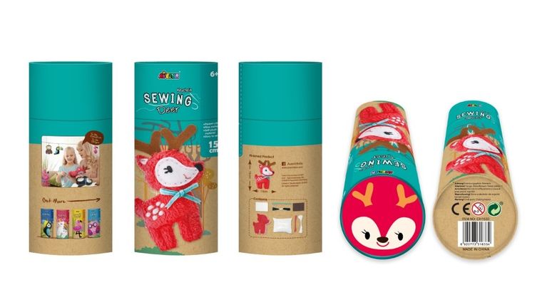 Wyszywanka, jeleń, uszyj brelok do kluczy