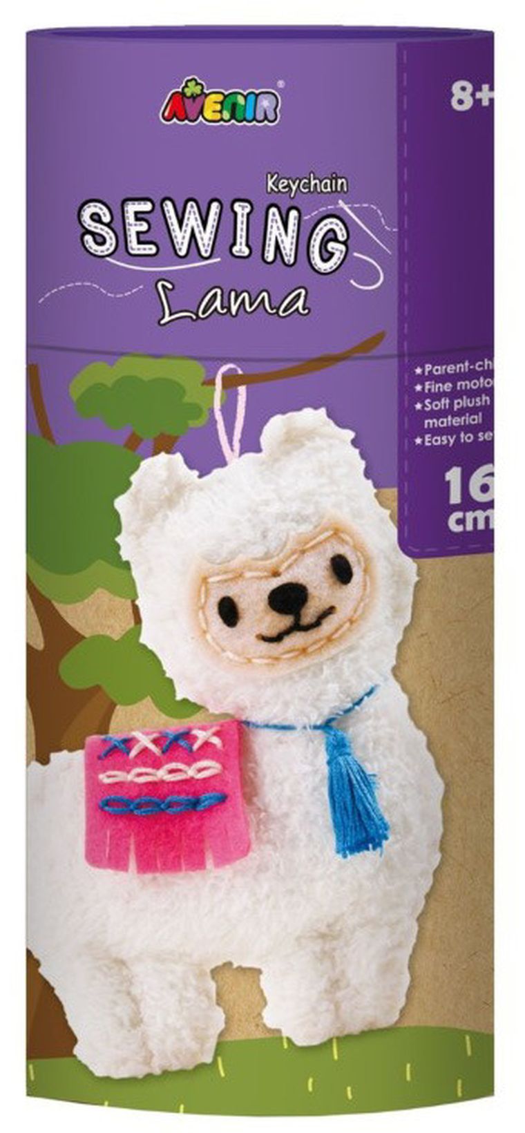 Wyszywanka, lama, uszyj brelok do kluczy
