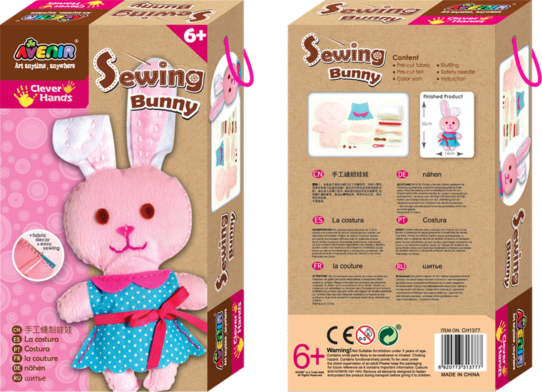 Wyszywanka, uszyj królika