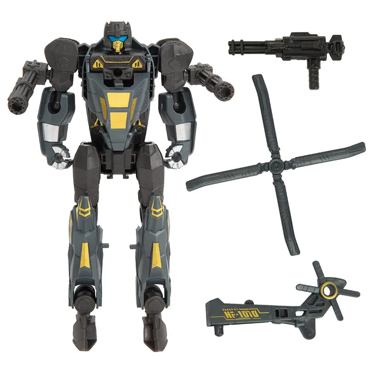 X-Warrior, helikopter, robot transformujący, szary