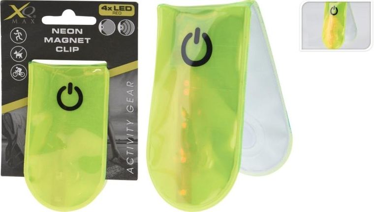 XQ Max, klips odblaskowy, magnetyczny, 4 LED