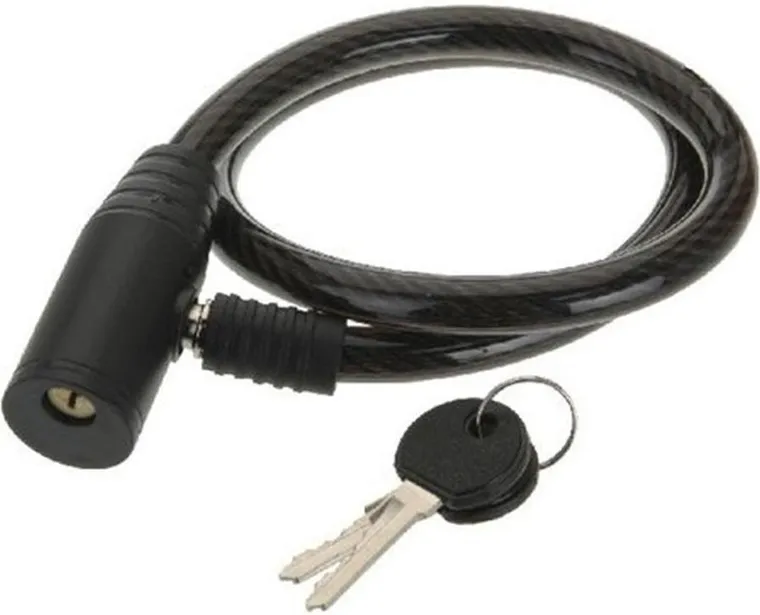 XQ Max, zapięcie rowerowe spiralne, 0,8-65 cm, kolor czarny