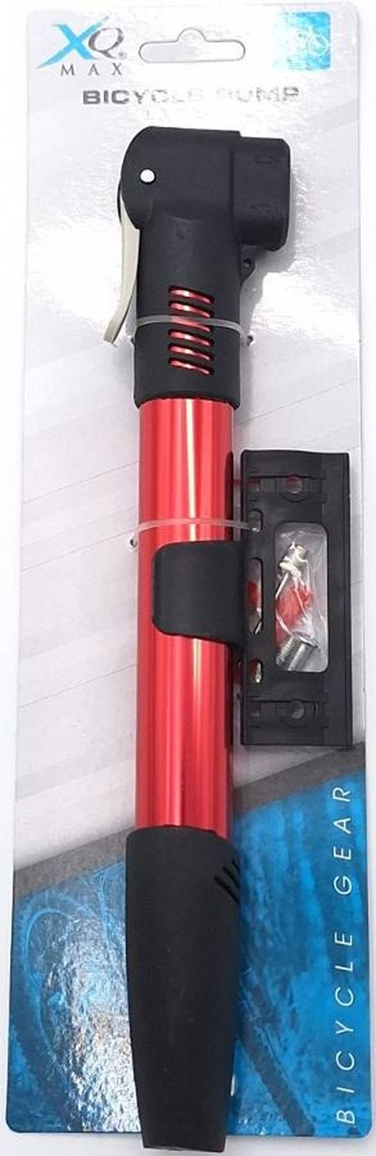 Xqmax, pompka rowerowa mini alu, czerwona