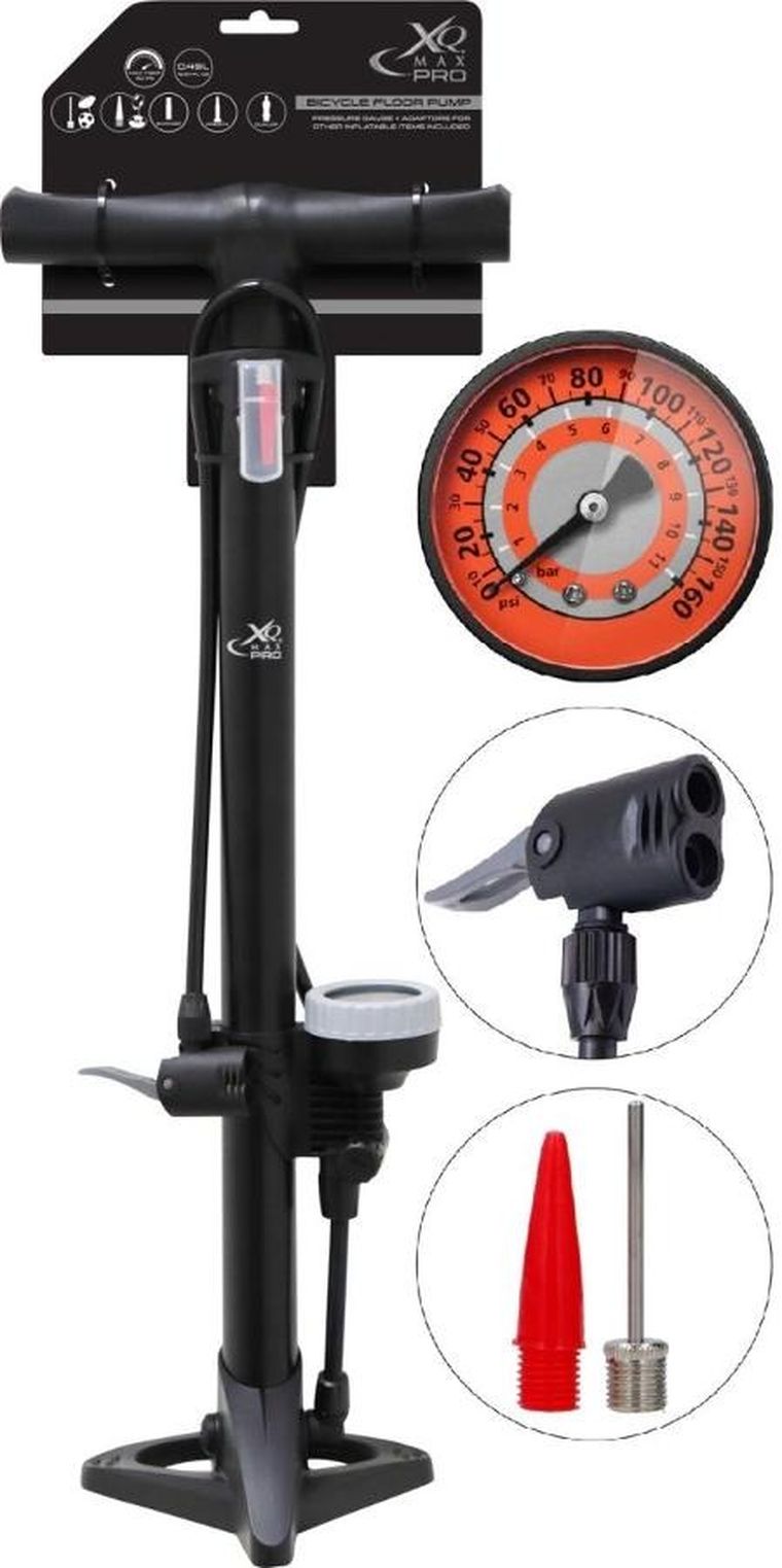 Xqmax Pro, pompka warsztatowo-rowerowa, 160psi (11 bar) z manometrem