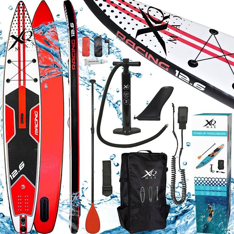 Xqmax, zestaw deska sup, dmuchana, 150 kg, 381 cm