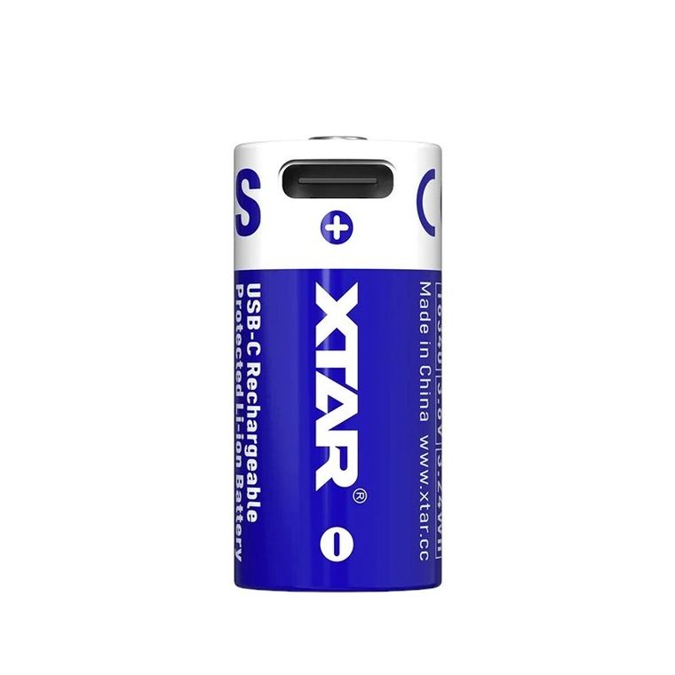 Xtar, akumulator z zabezpieczeniem, 16340/R-CR123, 3,7V, LI-ION, 900 mAh, USB-C, 16340-900
