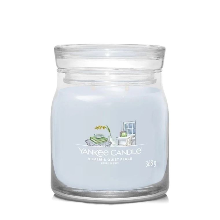 Yankee Candle, świeca zapachowa, średni słój, A Calm & Quiet Place, 368g