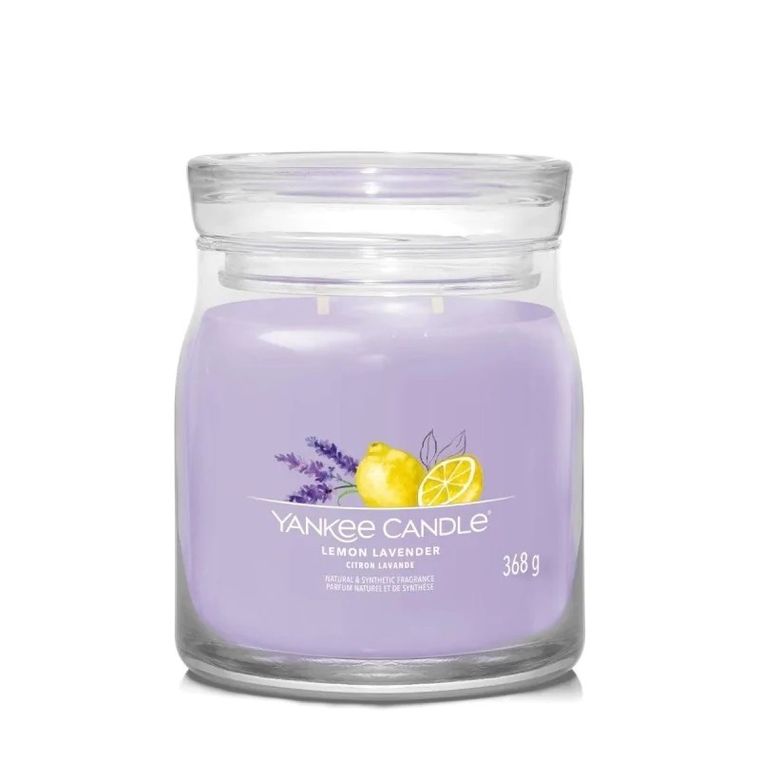 Yankee Candle, świeca zapachowa, średni słój, Lemon Lavender, 368g