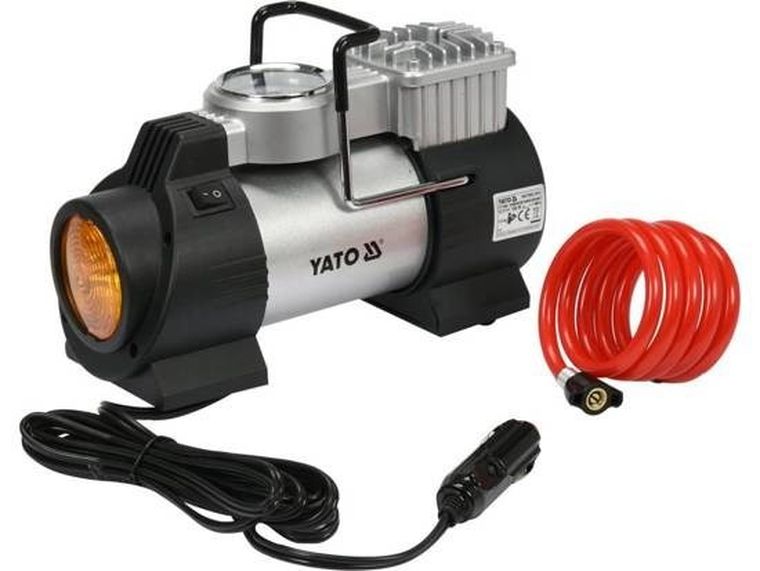 Yato, kompresor samochodowy + lampa LED, 180W, YT-73460