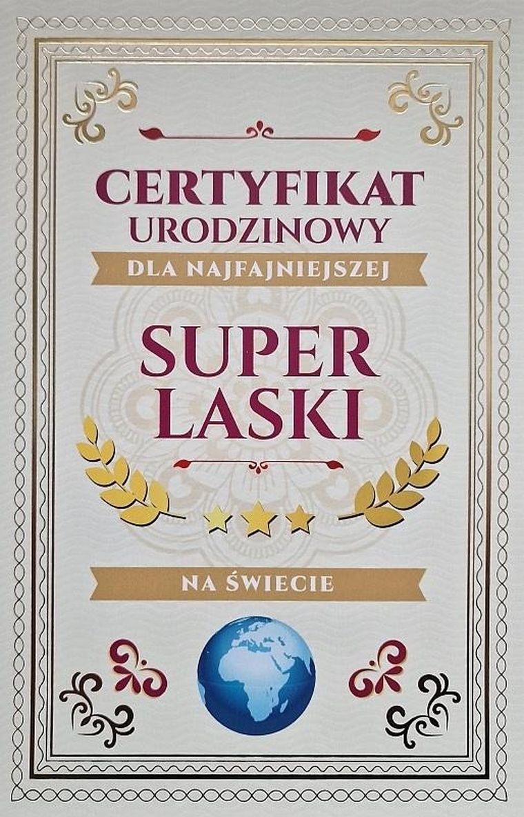 Yeku, karnet, certyfikat urodzinowy, Super Laska