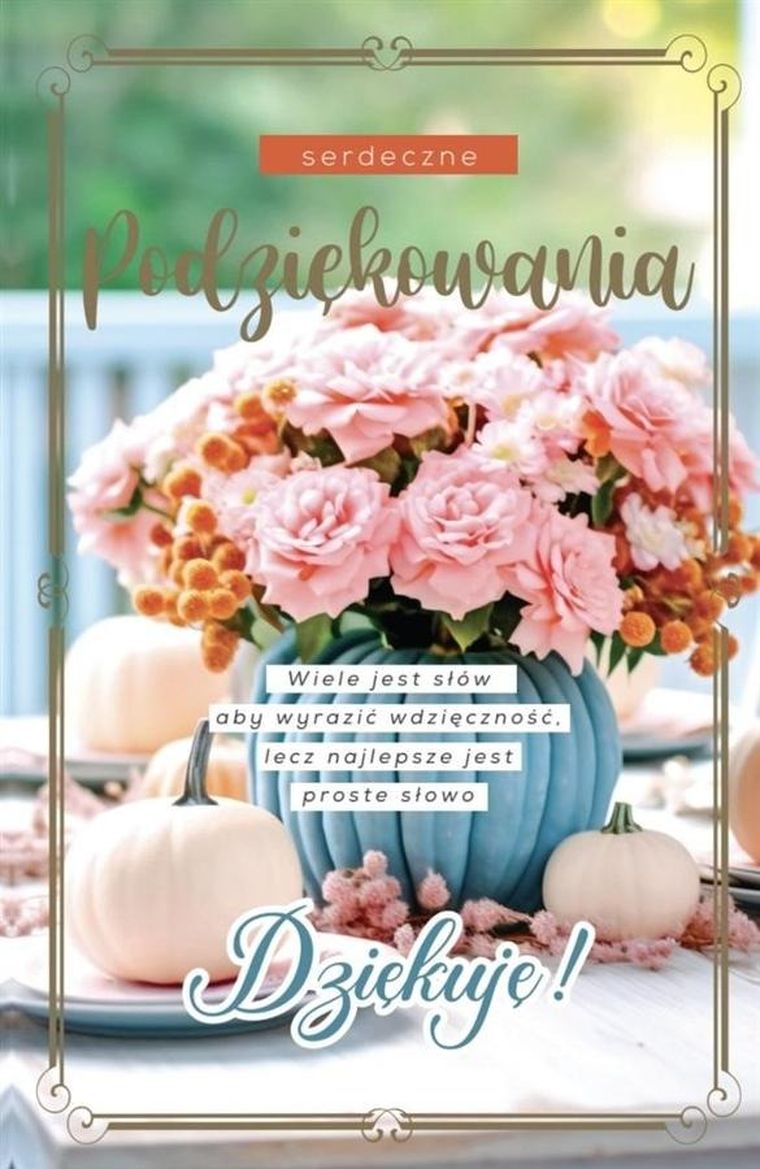 Yeku, karnet podziękowania