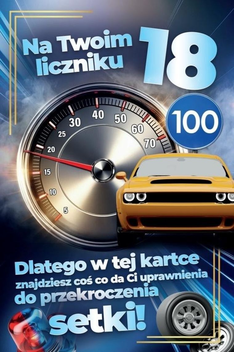 YEKU, karnet Prawo Jazdy 18 urodziny męskie