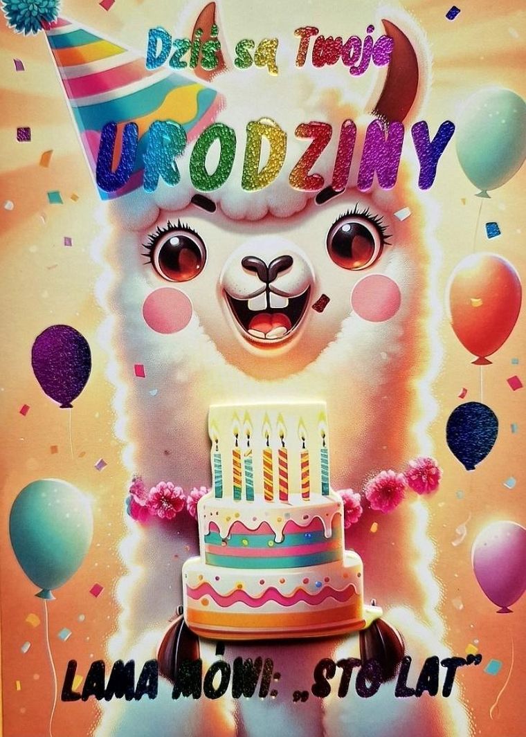 YEKU, karnet urodzinki, Lama, 3K
