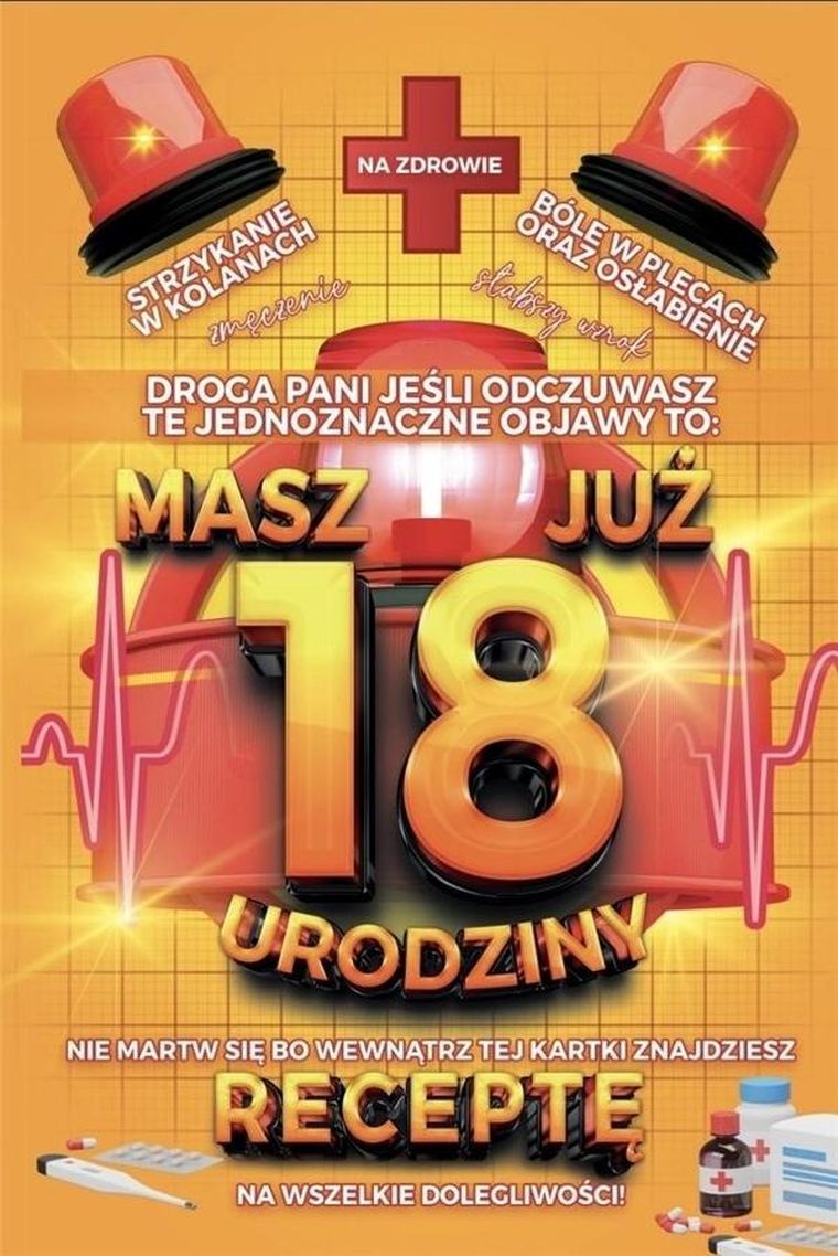 Yeku, karnet urodzinowy z receptą, 18